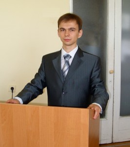 Евгений Ерохин на защите дипломной работы. Конкурс дипломных и курсовых работ по бережливому производству «Студенческий кайдзен»