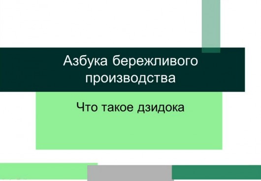 Дзидока – Азбука бережливого производства