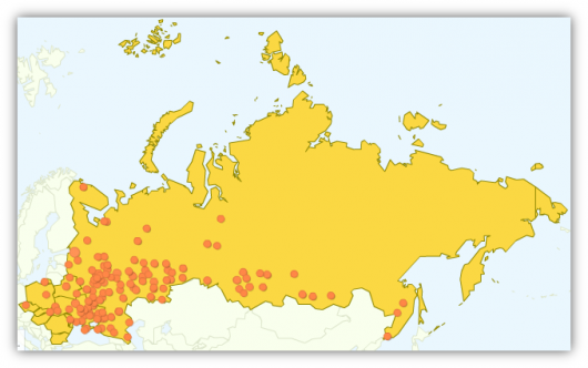 Посетители из 3 000 городов мира 