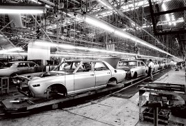 Главный сборочный конвейер Nissan, 1972 год